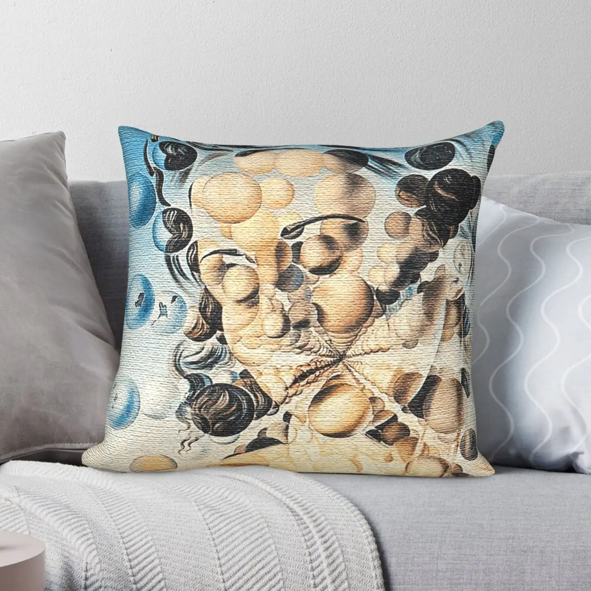 Salvador Dali Galatea Of The Spheres Square Pillowcase Polyester Linen Velvet Creative Zip Decorative Throw Pillow Cushion Cover
