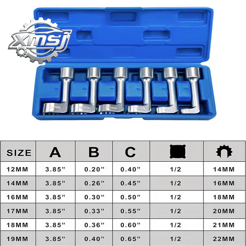 

6 unids/set llave tubo inyección línea inyector combustible diésel, llave tubo inyección combustible