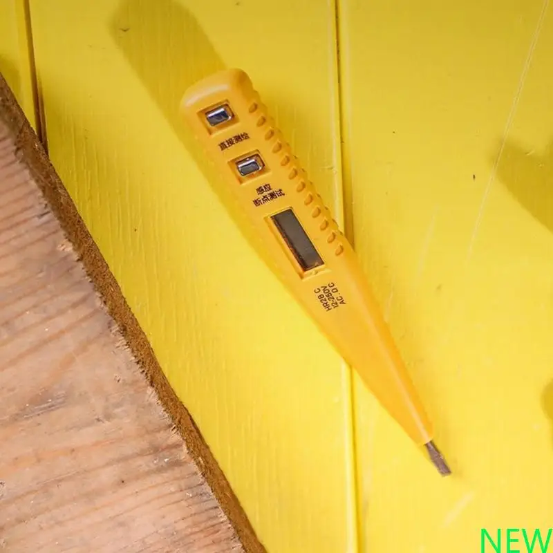 شاشة اختبار القلم الجهد الكهربائي شاشة LCD 12-250 فولت القياس ABS