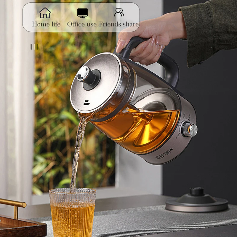 1300ML Electric Kettle Automatic Steam Spray Teapot Multifunctional Glass Teapots Thermo Pot Household Boil Water Kettle US/EU