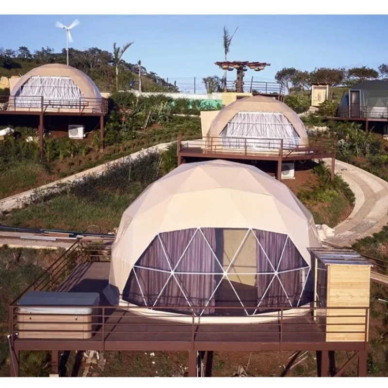 2026 Tienda de campaña de lujo transparente, Domo geodésico, Tiendas de glamping y safari, Casa domo en venta