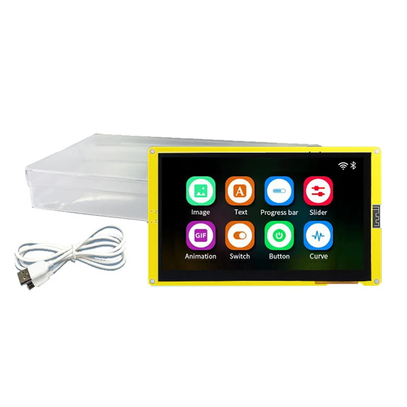 SUNRI-ESP32-S3 Flash Smart Display MCU WIFI Modulo Bluetooth 7-Pollici 800X480 TN HMI 8M PSRAM 16M (Con Touch)