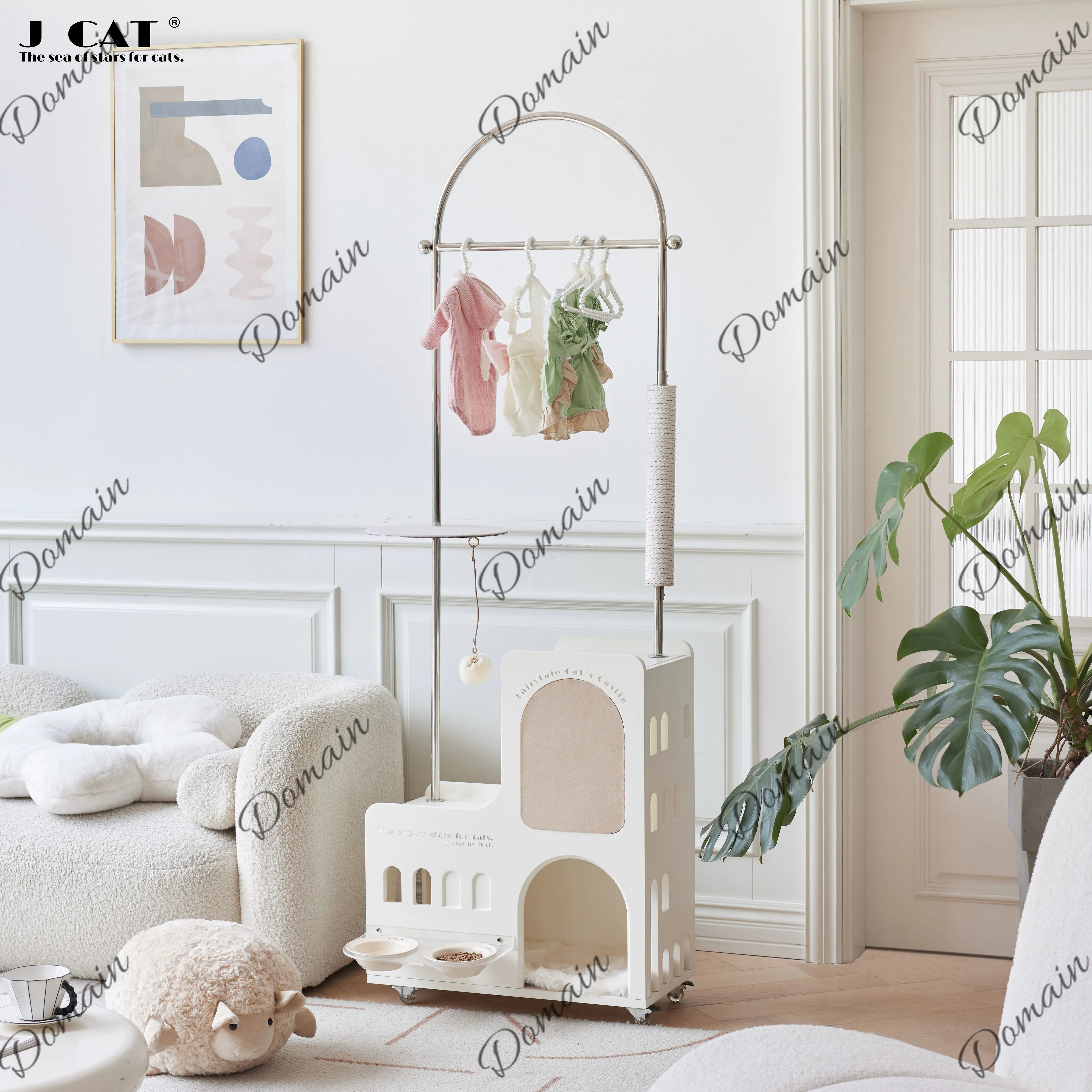 Dream Island cat climbing frame integrated cat villa pet hanger cat scratching column movable