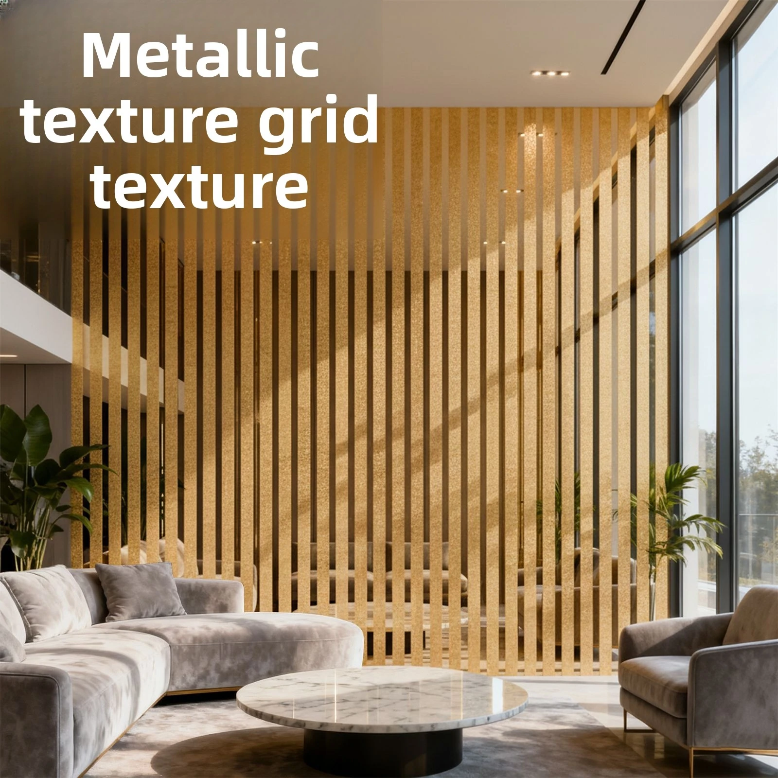 Metallic Foam Peel and Stick PVC Wall Panels Self-Adhesive Wallpapers Waterproof for Bedroom/Living Room Renovation Home Decor