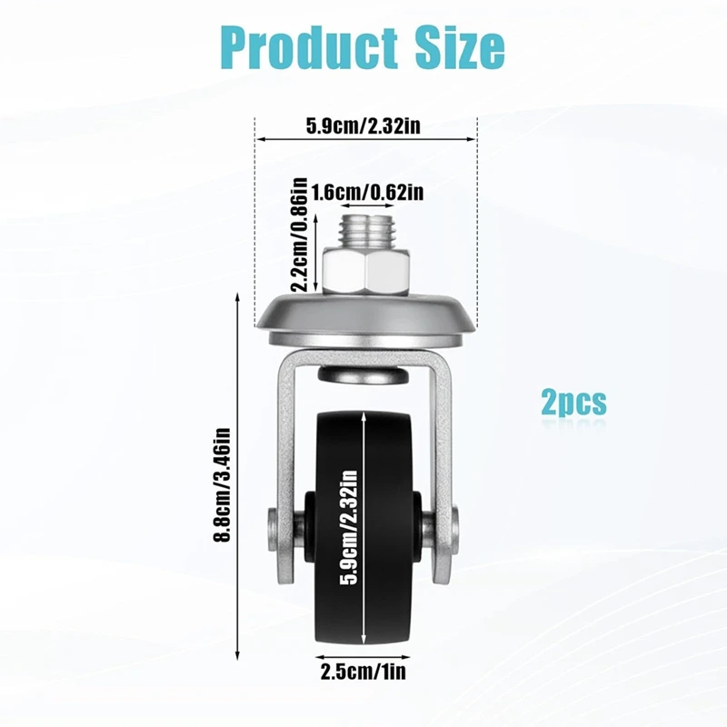 2 قطعة عجلات مقبس أرضية لرافعة أرضية 4 طن، عجلة سباق من الحديد الزهر مع جذع 16 مم، أجزاء مقابس الأرضيات-A27R #1