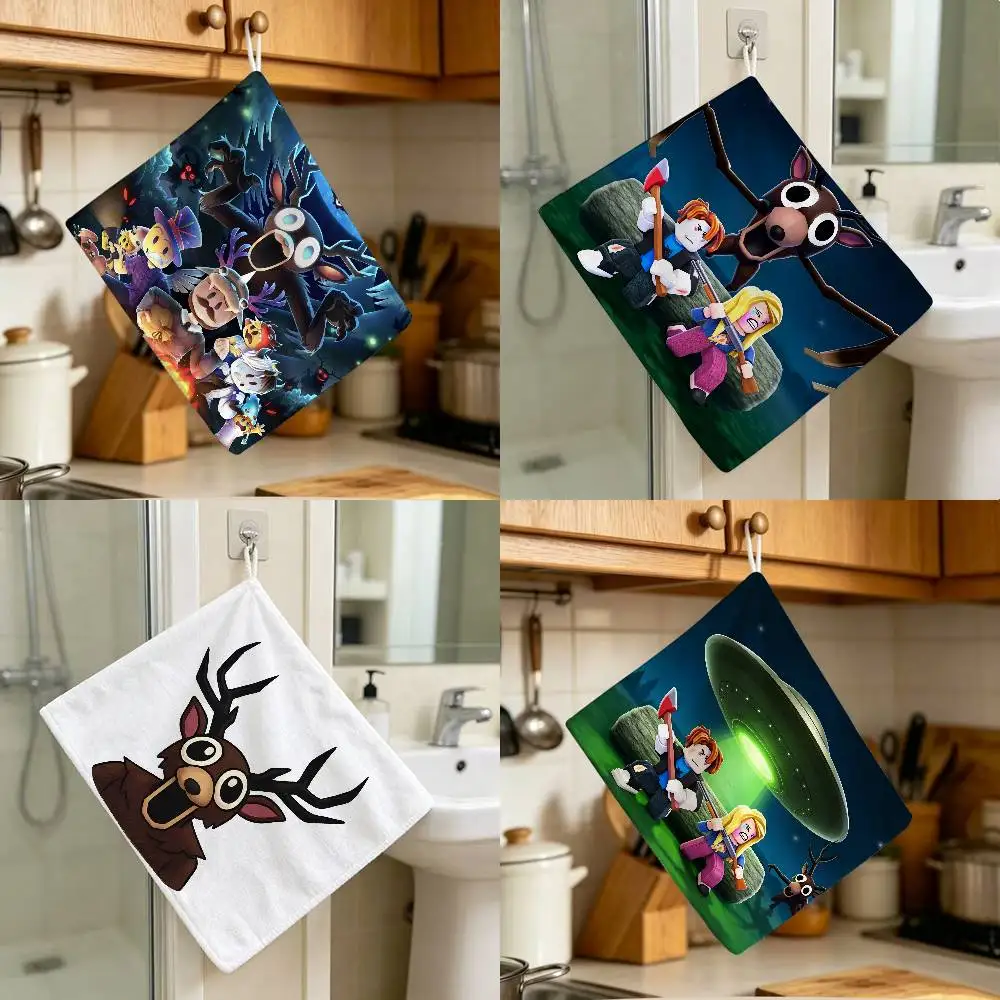 Horror 99 Gaming Nights Dark Forest Polyester Hanging Kitchen Hand Towel Durable Wear Resistant  Versatile Use Throughout Home