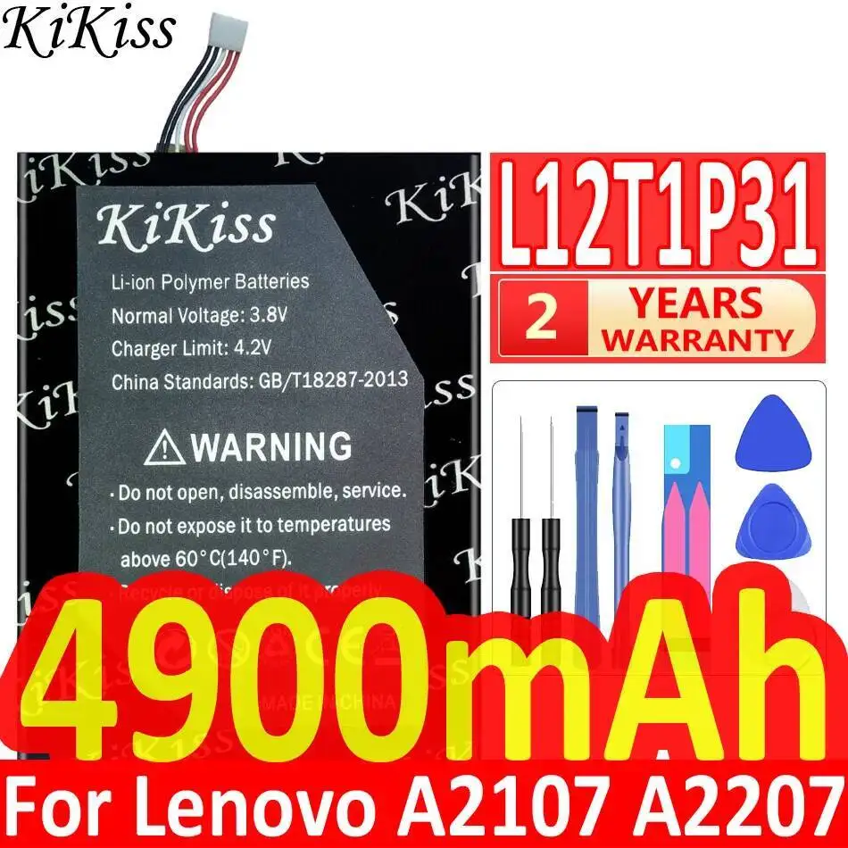 

4900Mah Tablet Battery L12T1P31 For Lenovo A2107 A2207 Premium Replacement