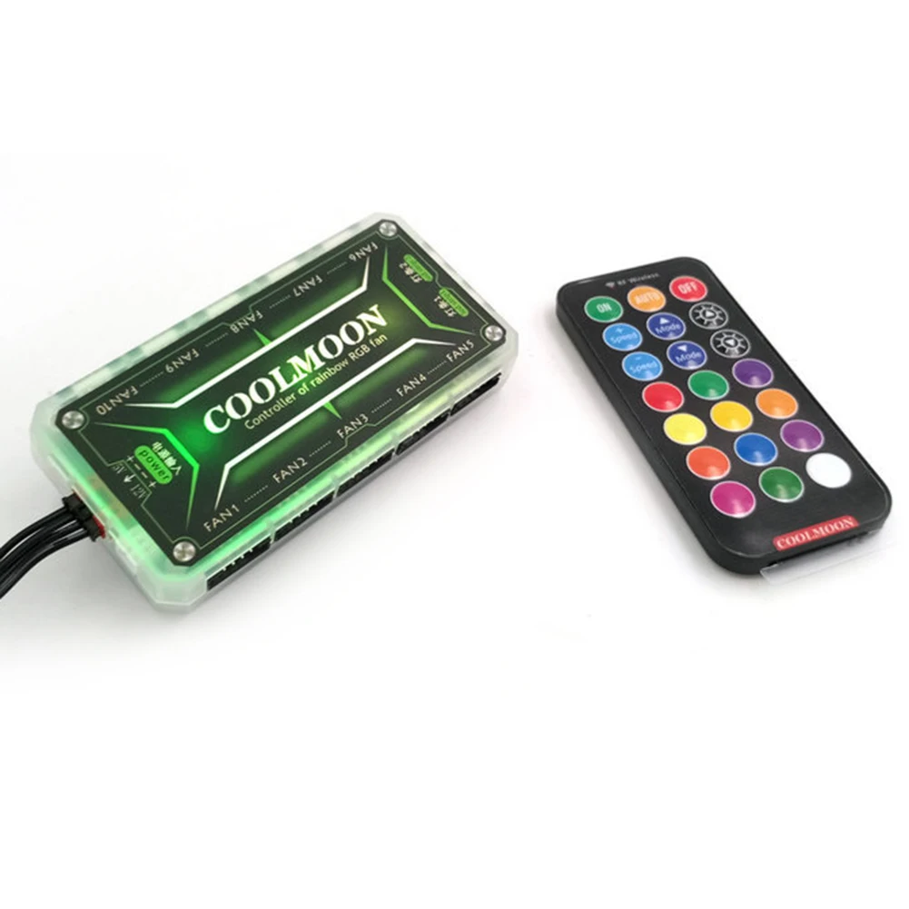 COOLMOON RGB Light Remote Controller DC12V 5A LED RGB Color Intelligent Dimmer