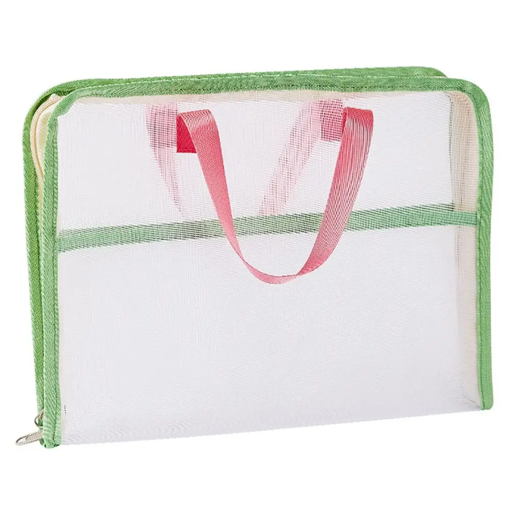 

Candy Color Test Paper Storage Bag Visible 3 Compartments Stationery Organizer Pouch Handheld Portable Student Tote Bags Travel