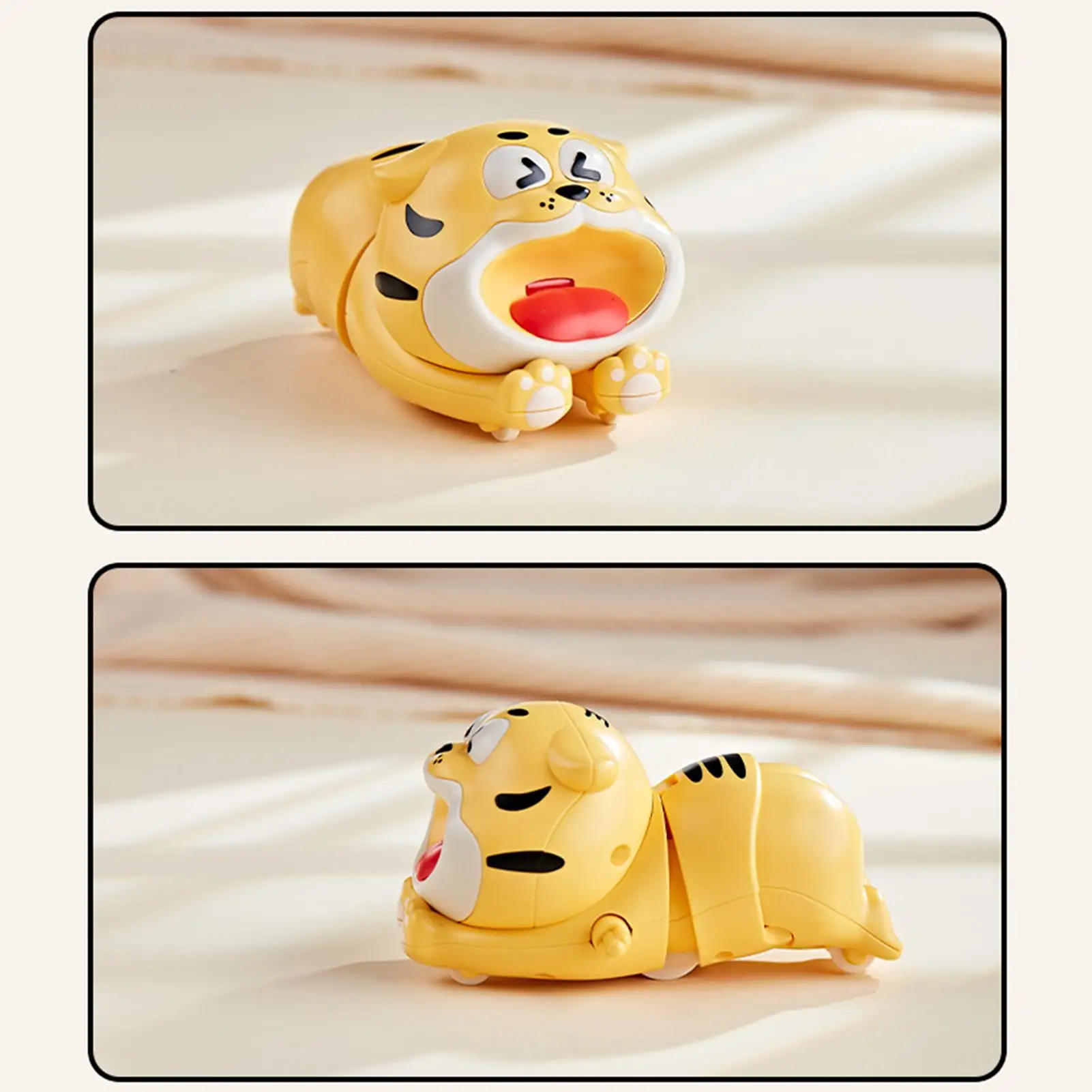 Lindo juguete de animales de tigre de cuerda para niños, niño y niña, figura de relojería para gatear, compañero de educación temprana, regalos divertidos para niños