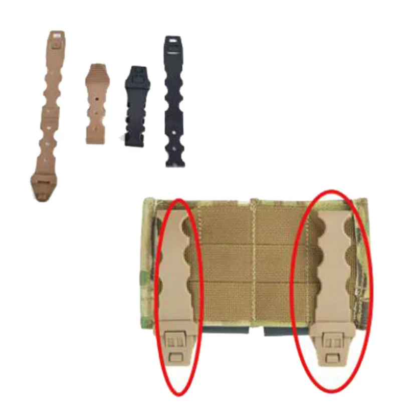 2PCS/set Tactical Durable Molle System Malice Clips Strap Buckle Accessories Nylon Quick Release Clips For Mag Pouch