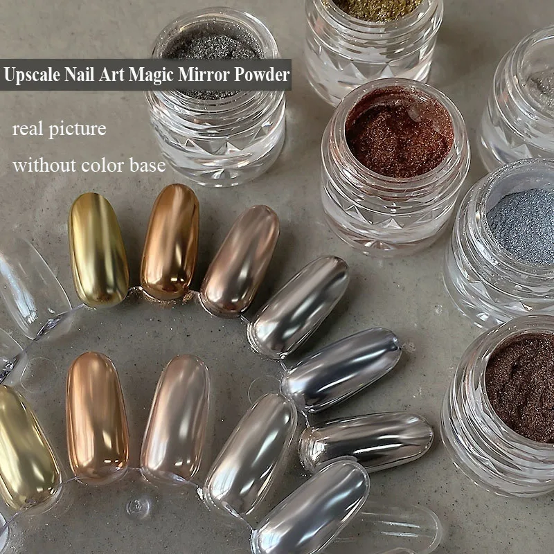 Upscale Metallic Mirror Powder Nail Art Dust Gold Silver Bronze Delicate Mirror Surface Glitter Nail Painting Pigment