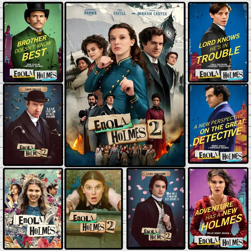 Film-Enola Holmes Poster High-definition  poster stickers, suitable for bedroom, living room, home decoration