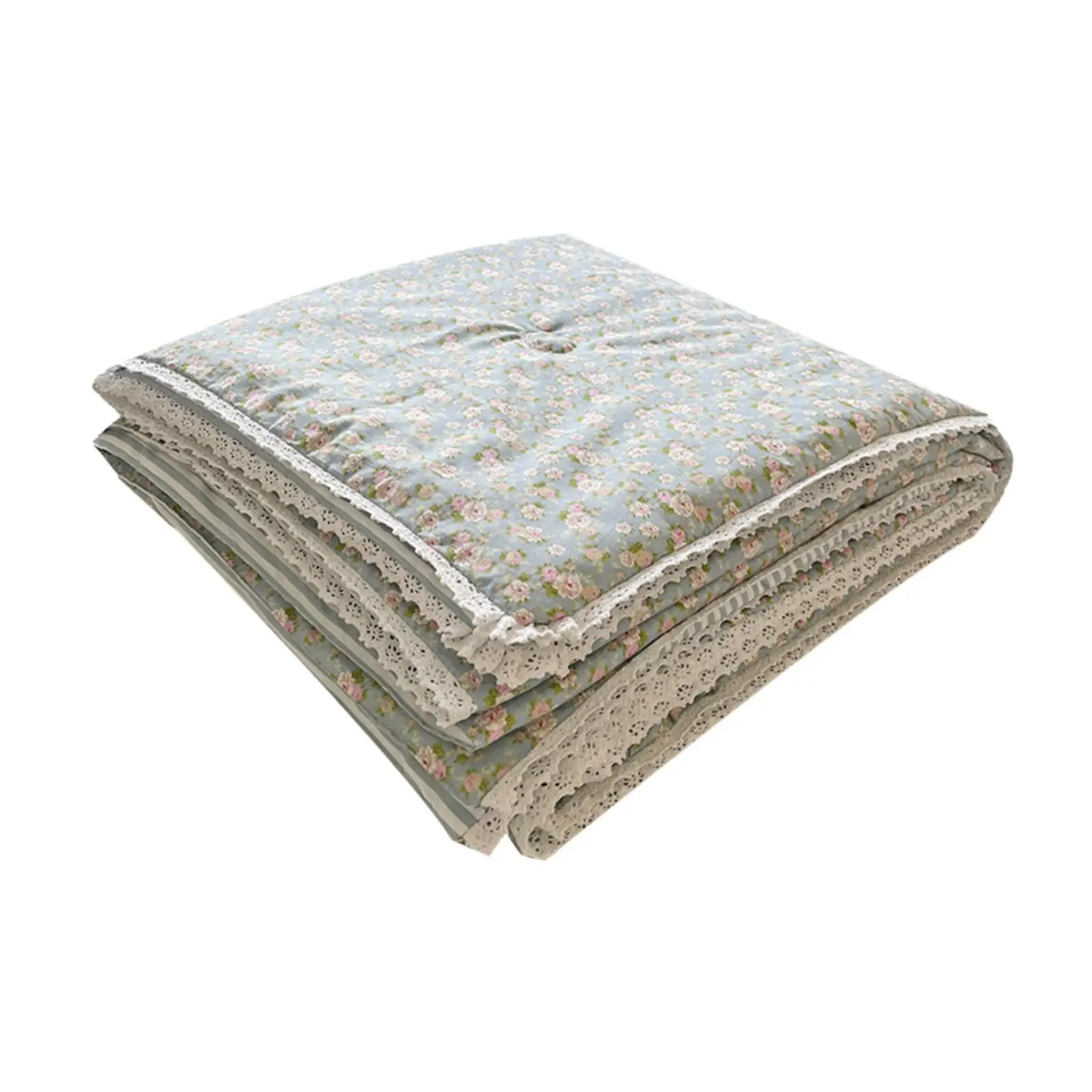 Summer Cooling Quilt Lace Gift Elegant Breathable Soft Decor Rustic Cotton Quilt for Farmhouse Children Adult Camping Travel