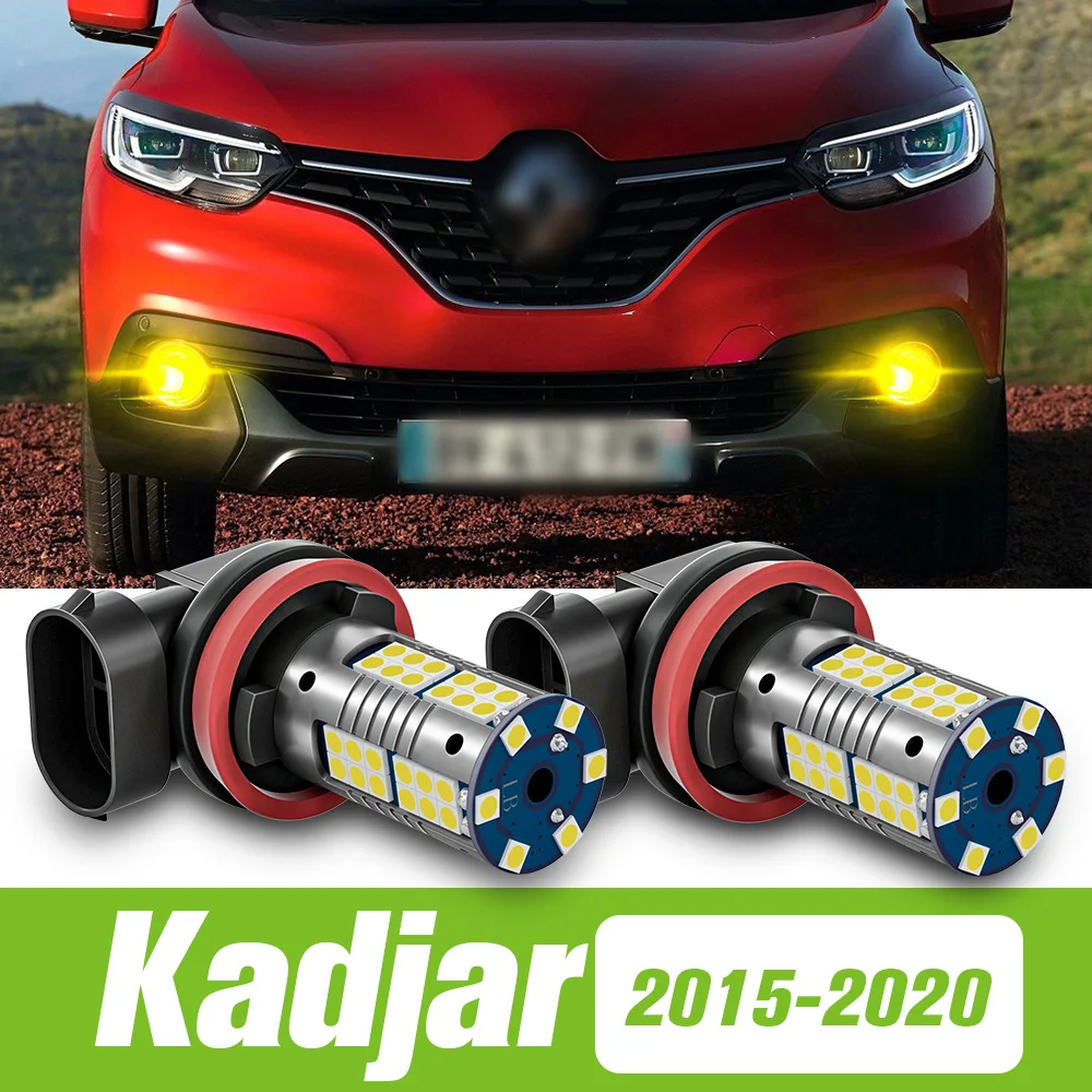 

2pcs For Renault Kadjar 2015-2020 LED Fog Light 2016 2017 2018 2019 Accessories