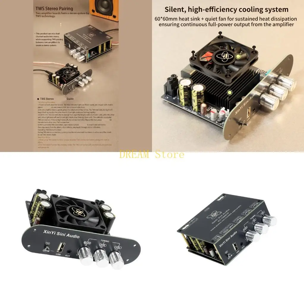 Mono 600W Sound Amplifier Board Module Bluetooth-compatible TPA3255 Amplifier Chip Power Amplifier Board Replacement best sale