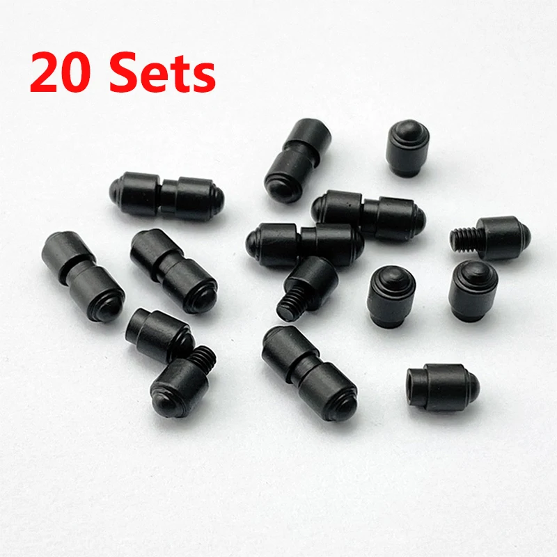 

20 Sets Stainless Steel Folding Knife Make Accessories Push Knives Button Screws Thumb Rivets Nails DIY Parts for 4MM Hole Size