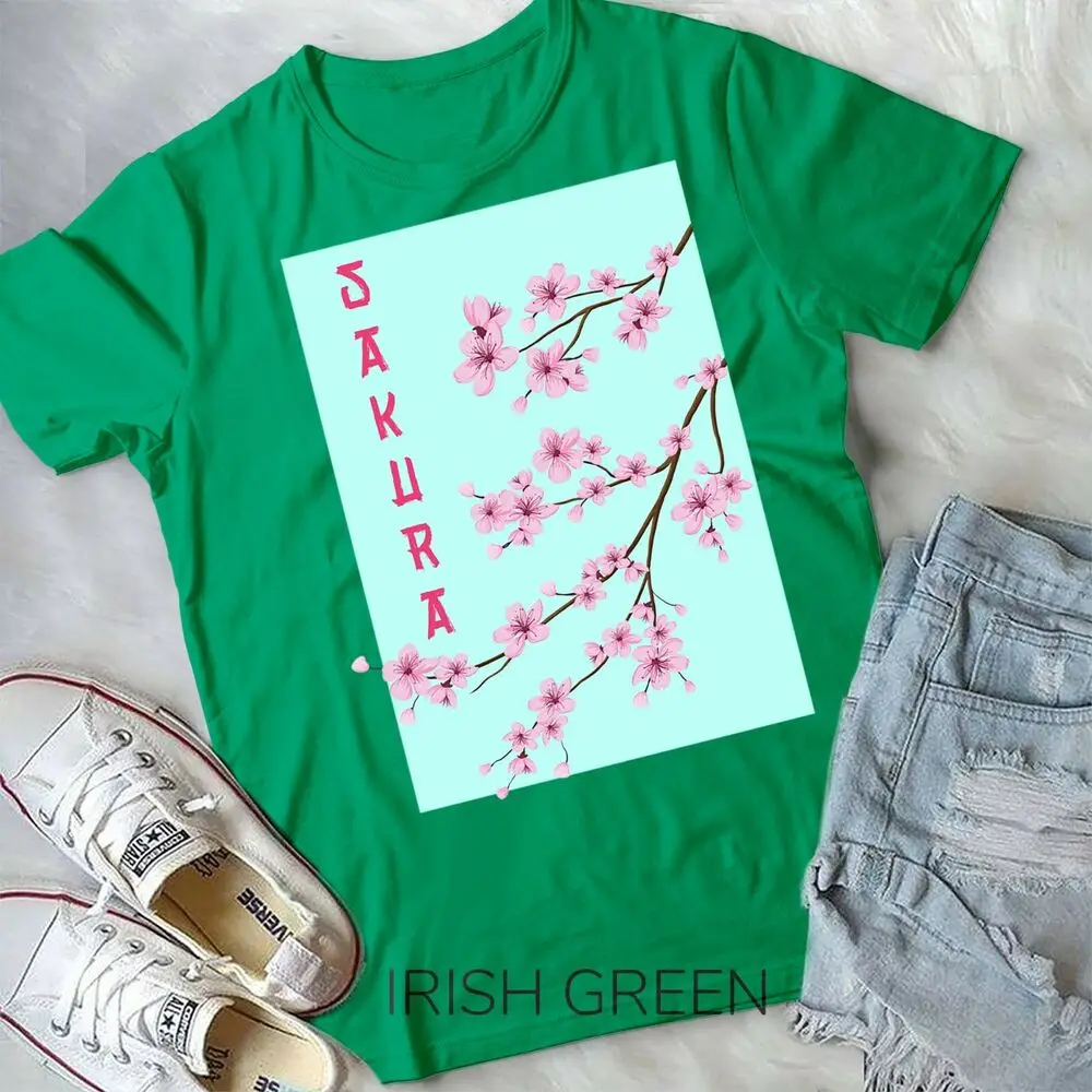 Sakura Flowers - Japanese Cherry Blossom Spring Time Flowers Unisex Form T-shirt