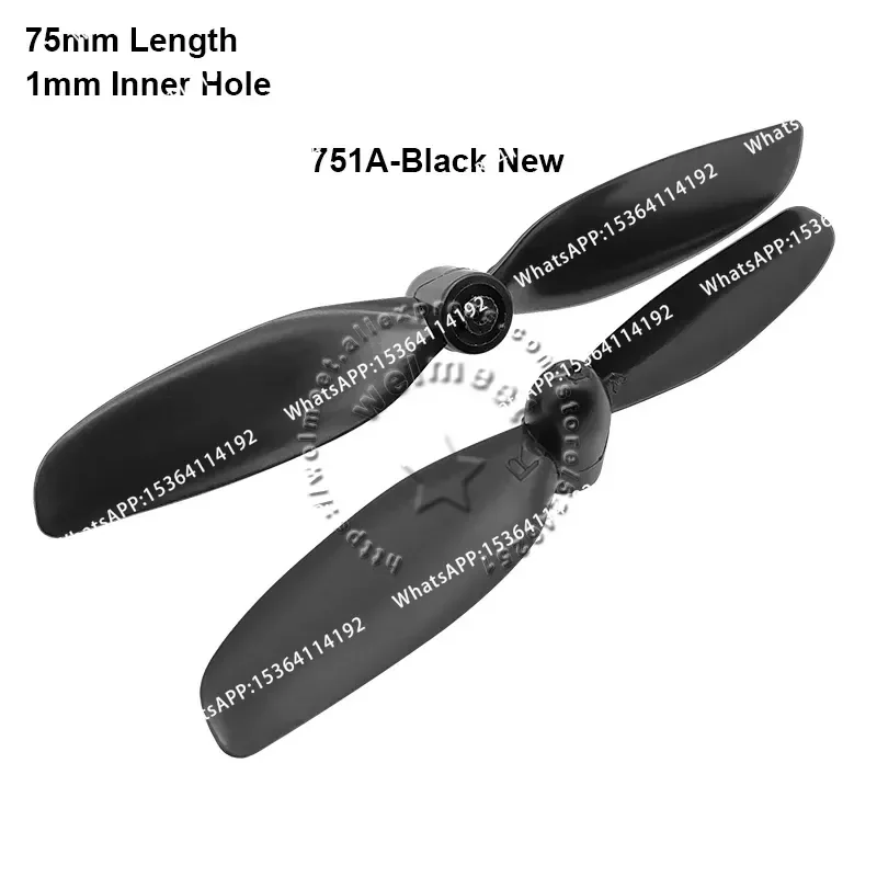 6 Pairs 75mm CW CCW Propellers for 716 Coreless Motor 1mm 2mm Shaft DIY RC Airplane Model