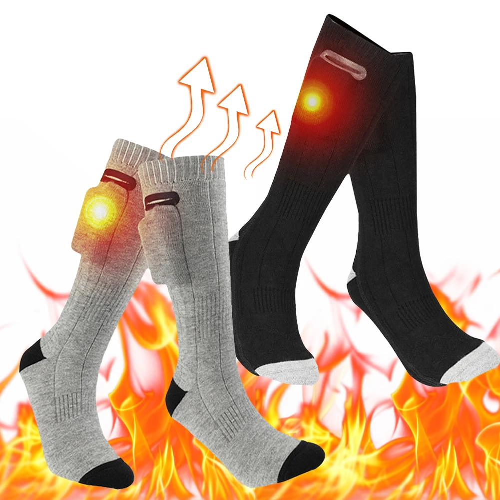 Chaussettes thermiques électriques métropolitaines lavables pour hommes et femmes, chauffe-pieds, étui à batterie, extérieur, ski, hiver