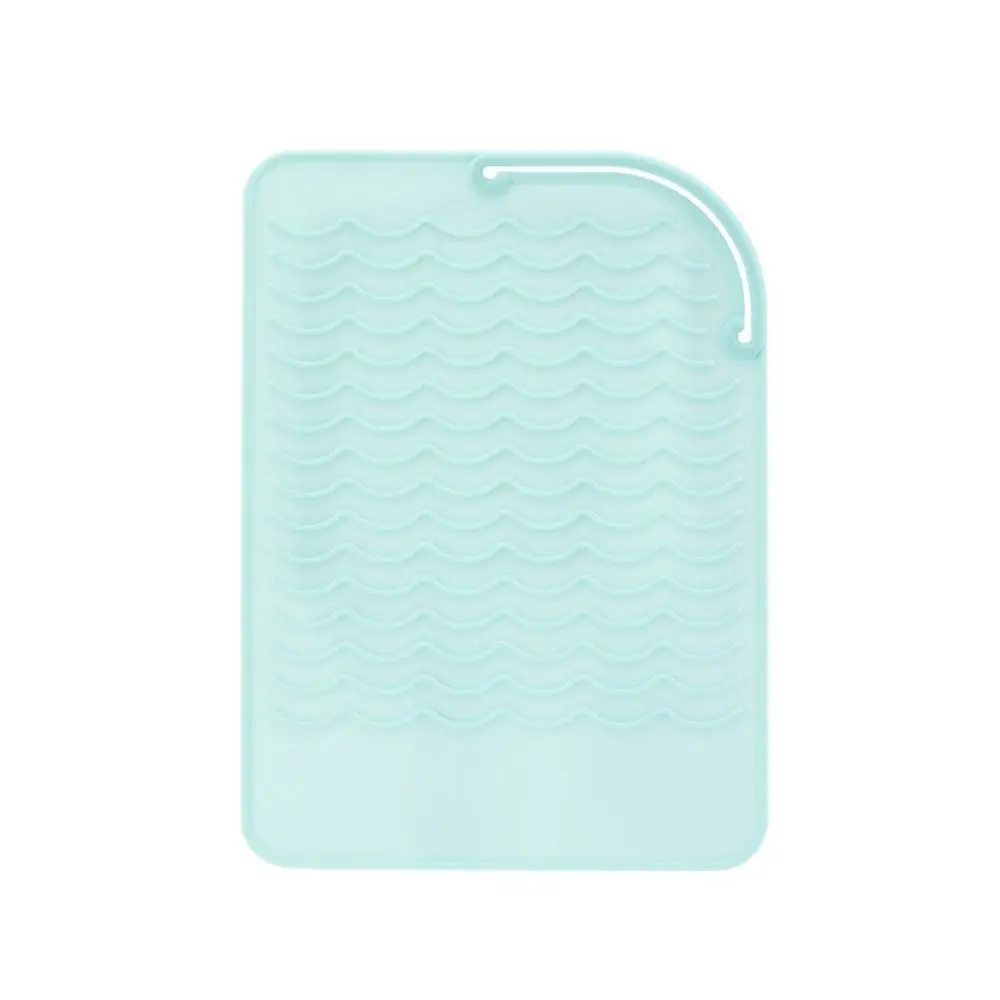 

Wavy Stripe Antistatic Anti-Slip Heat Pad With Perm Clip Silicone Curling Iron Anti-Heat Sleeve Hair Straightener Storage Bag