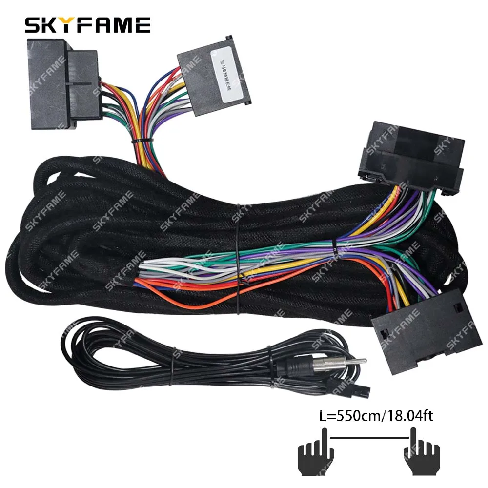 SKYFAME Kit Ekstensi Harness kabel 16pin mobil kabel panjang untuk BMW E39 E46 E53 5 Series