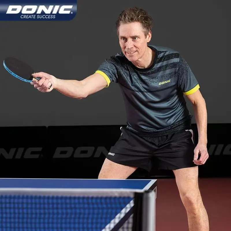 DONIC table tennis uniform round neck short sleeved men's and women's quick drying breathable training sportswear 83234