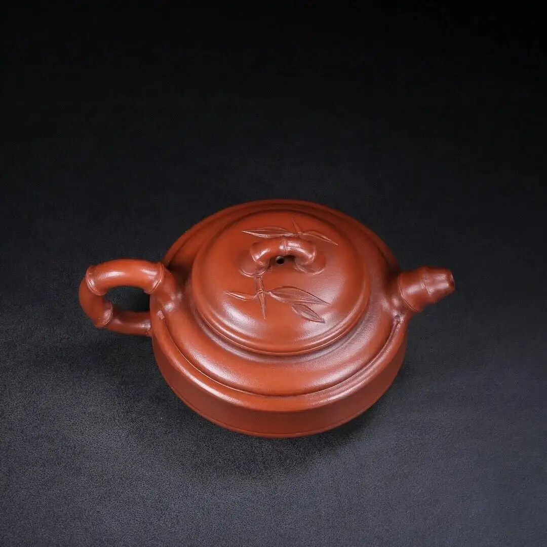 Chinese Yixing Zisha Clay Handcrafted Exquisite Teapot Bamboo Drum