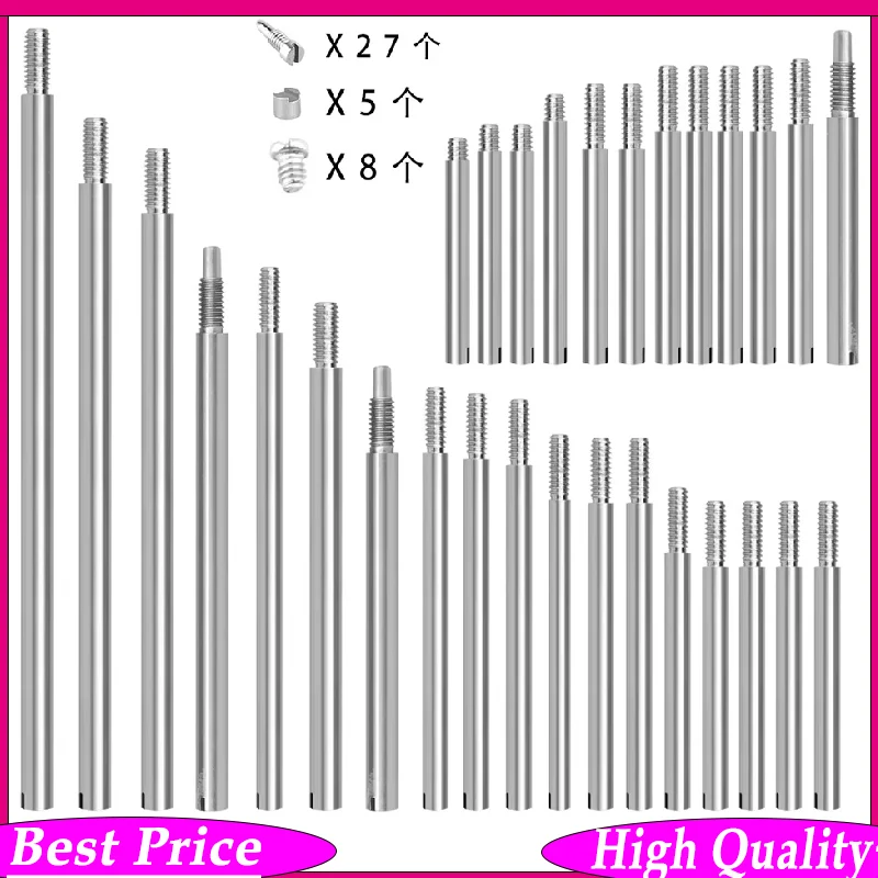 Bassoon Accessory Set 30 Shafts + 34 Screws + 5 Pads Bassoon Repair Tool Kit Woodwind Musical Instrument Replacement Parts
