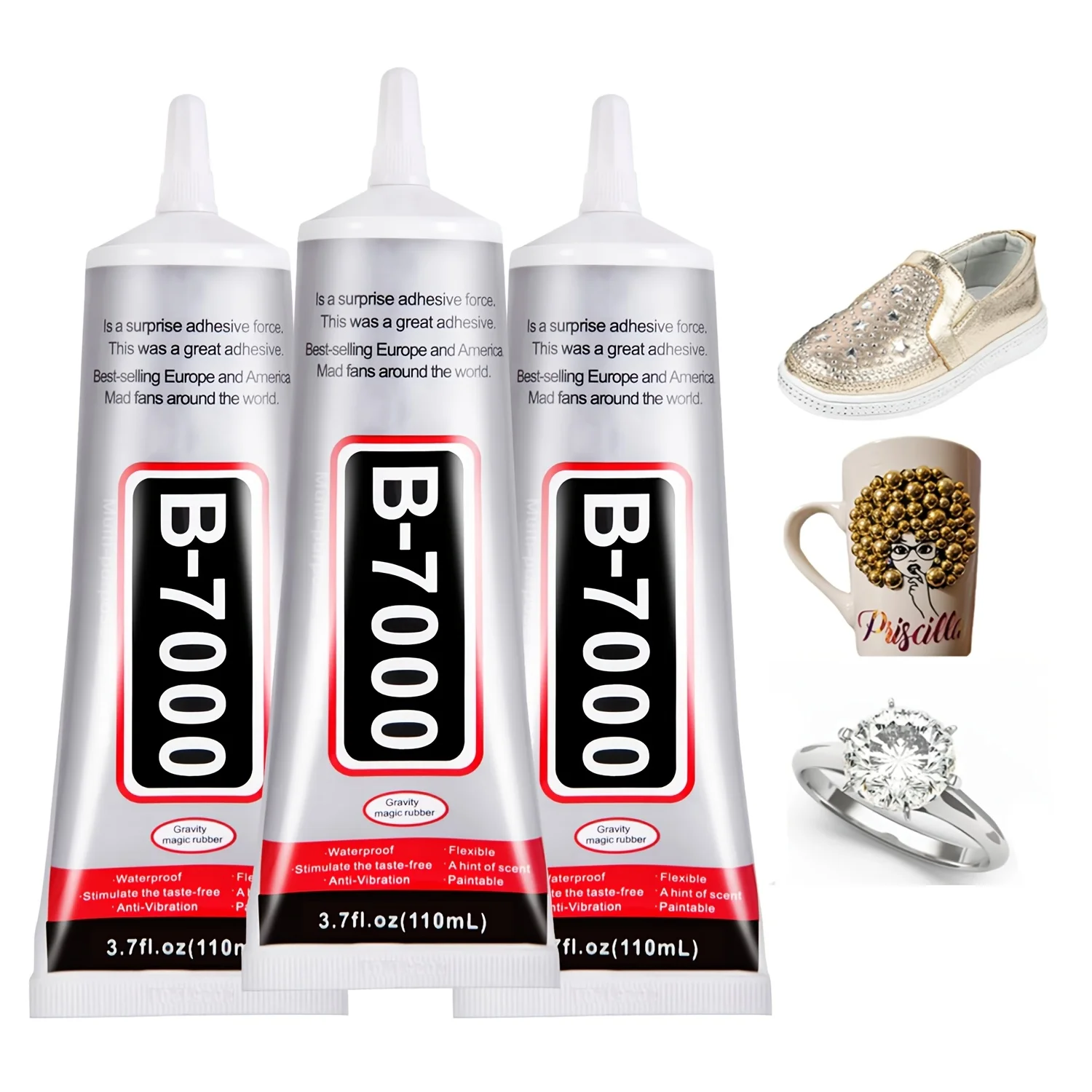 

(Adhesive 15/50/110g) B7000-E8000—Waterproof, Clear Epoxy Adhesive for Mobile Phones and Jewelry