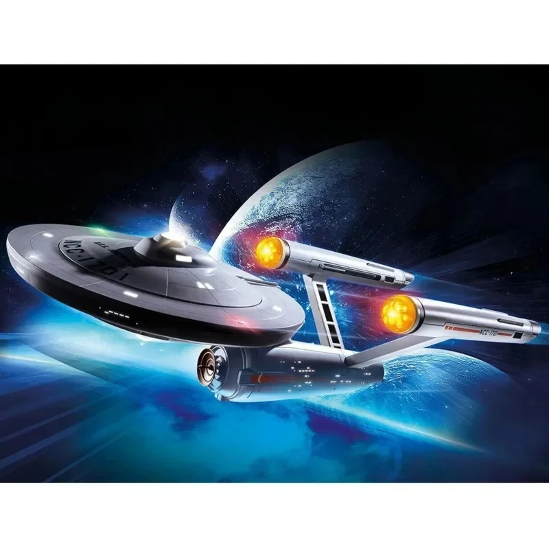 Metal Aircraft Replica Aircraft Star Treks Enterprise 1:1000 Model Assemble Starship Handicraft Ornament Collectible Toy Gift