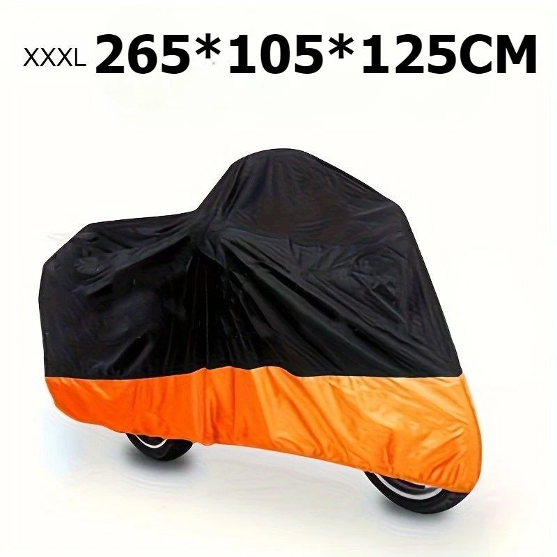 1PC XXXL motorcycle waterproof and sunscreen car cover Color blocked snow bike suit Motorcycle maintenance accessories