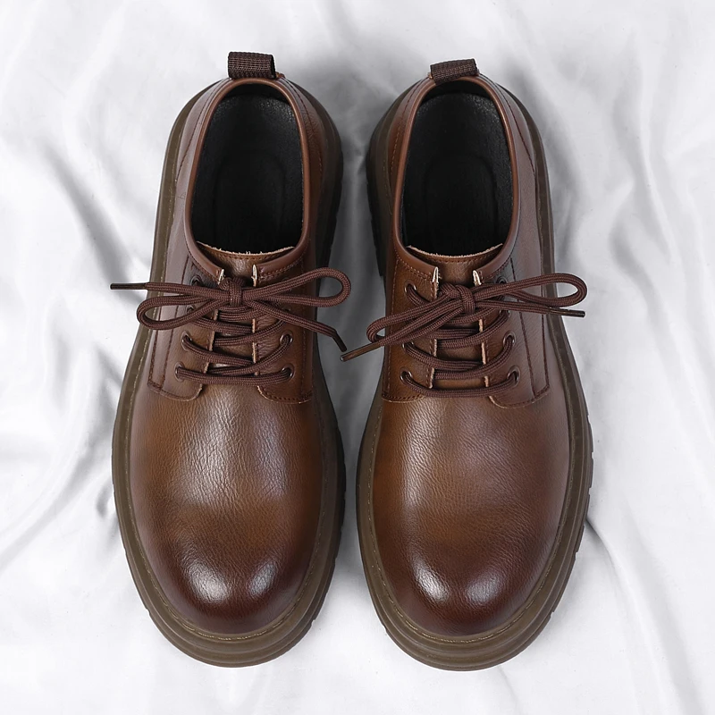 Spring  Autumn Men High-end Business Casual Shoes Durable Height Increasing Anti Slip Comfortable Workwear   Wedding Shoes