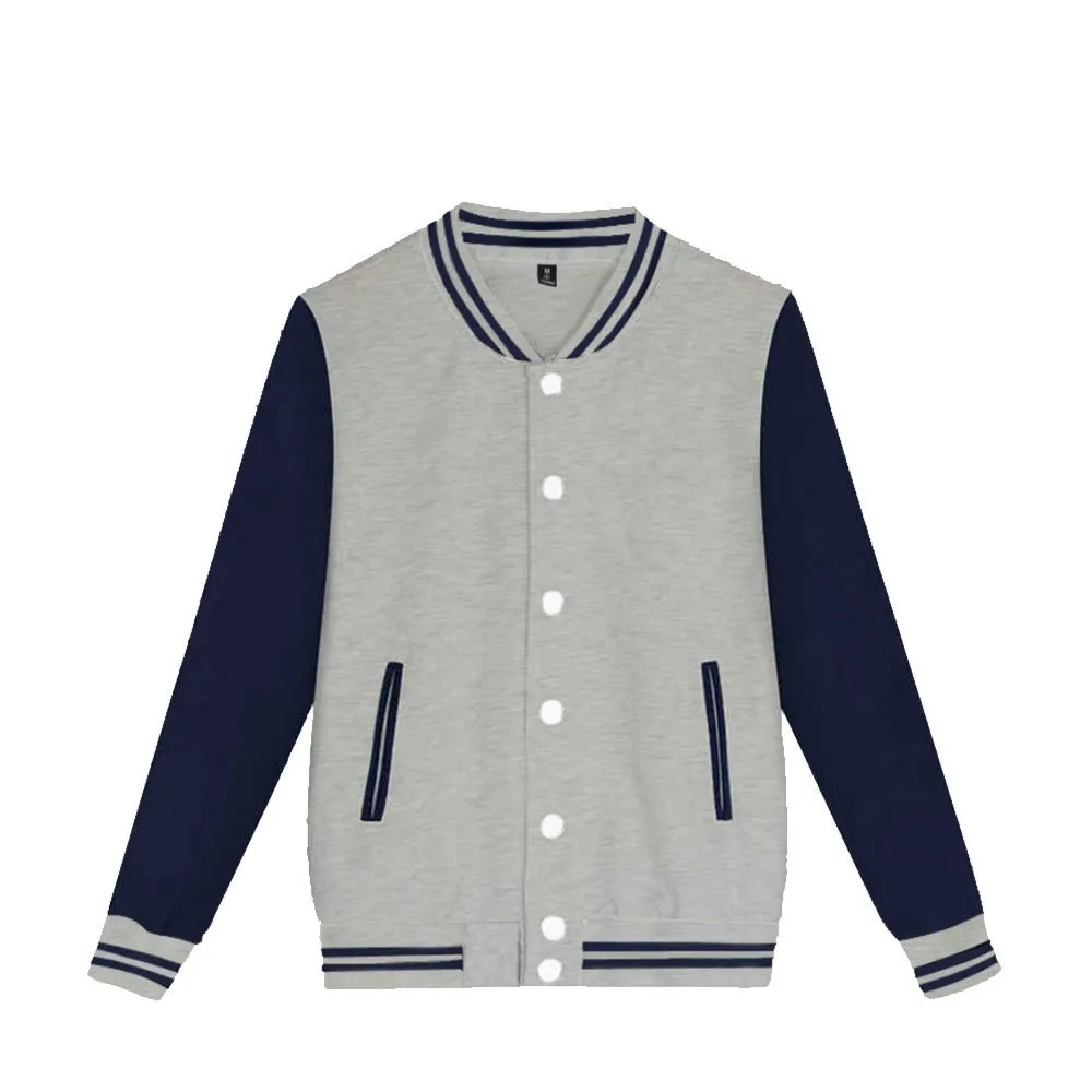 DIY Custom Your Brand LOGO Women Men Casual Baseball Jersey Solid Color Jacket Streetwear Personality Custom Coat image 5