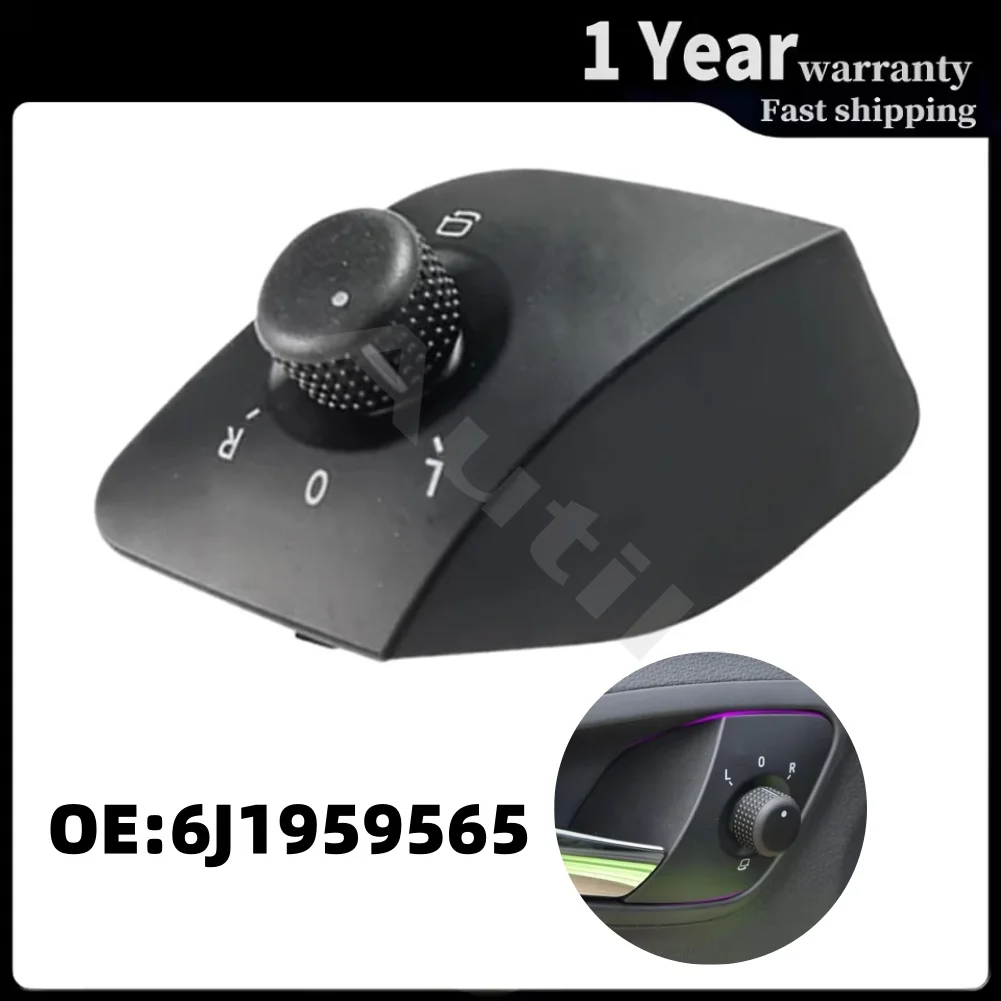 Rear View Mirror Adjust Switch Knob Folding Function for Seat Ibiza 2008-2017 Side Mirror Control Button 6J1959565 Accessories