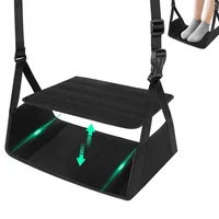 El más nuevo hamaca para pies de avión, reposapiés de línea aérea con almohadilla extraíble, hamaca para pies con correa ajustable y espuma Menory para viajes