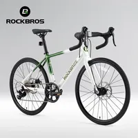 ROCKBROS Road Bike Student Teenager 22 inch Lightweight Aluminum Frame Bike 10 Speed Disc Brake City Bicycle Kid Child Road Bike