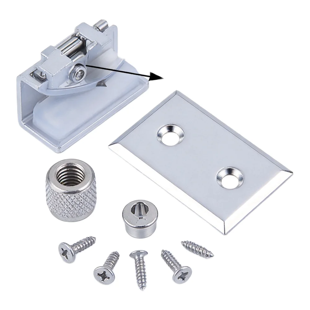 Cabinet Door Hinge Glass Cabinet Hinge Display Cases 6-8mm Glass Compatible Waterproof Rust-resistant Spring-loaded Closure