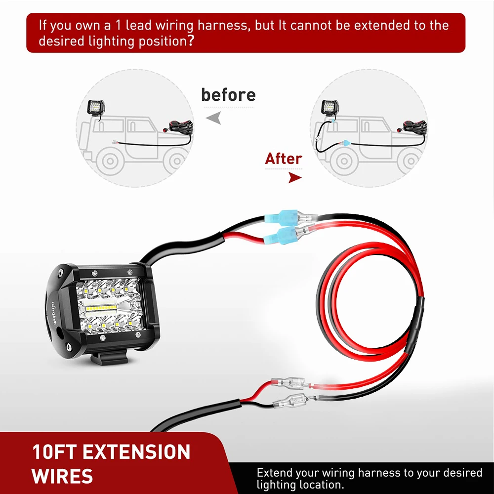1/2/10/50Pcs Usb Charger Socket Cable 1.5M Cigarette Lighter Harness Connector with 10A Fuse Car Motorcycle Atv Rv Modification