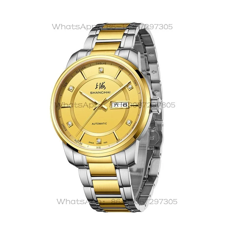 Time Island Watch 1 Store Shanghai Brand Fully Automatic Mechanical Watch 40.5mm Business Luminous Waterproof Diamond Watch