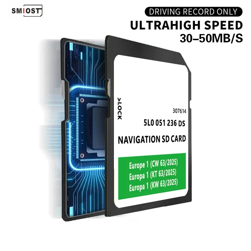 Karta pamięci 32 GB do Skody 2025 SMIOST Navi Card Europe UK GEN2 Kompatybilna z MIB2 Amundsen Discover Media Darmowa wysyłka