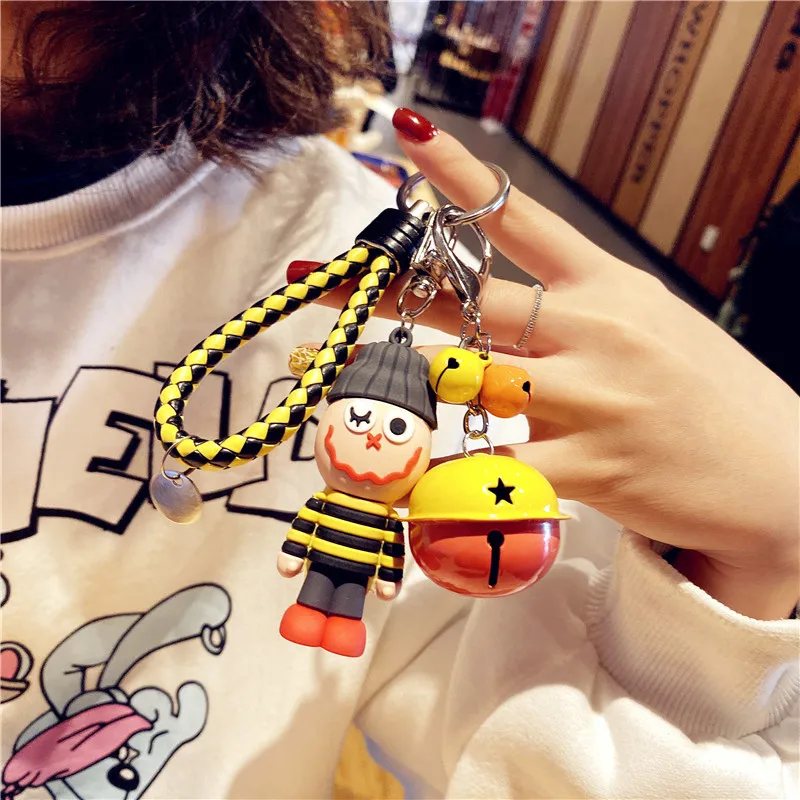 المرأة نظارات المفاتيح لطيف دمية عيد الميلاد السنة الجديدة متعة سعيد مهرج سلاسل المفاتيح حقيبة قلادة تسلية كيرينغ بارك غرامة هدية