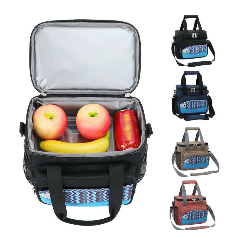 New fish-patterned small ice pack lunch bagEVAInsulated waterproof portable lunch bag, outdoor multifunctional picnic bag