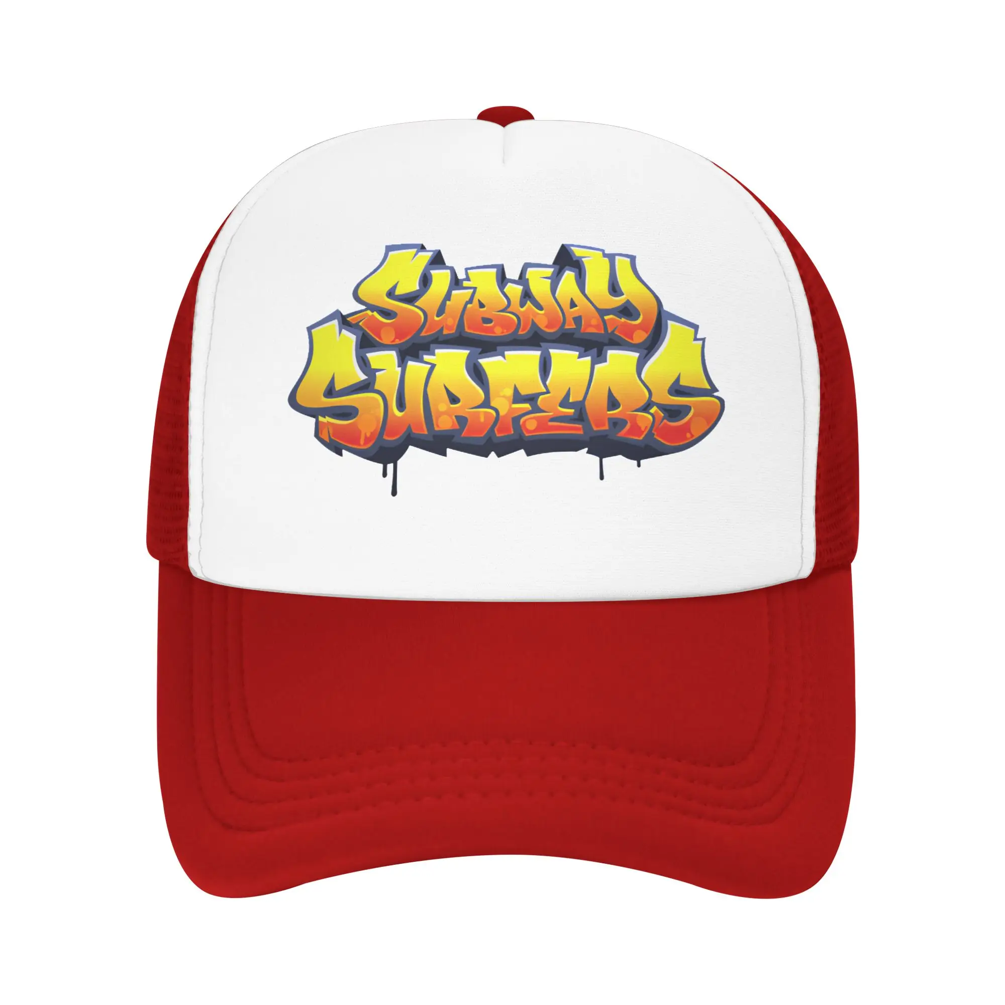 Subway Surfers Logo Trucker Hat Adult  Video Game Hat Trucker Worker Cap Golf Hats Adjustable Mesh Baseball Caps Summer