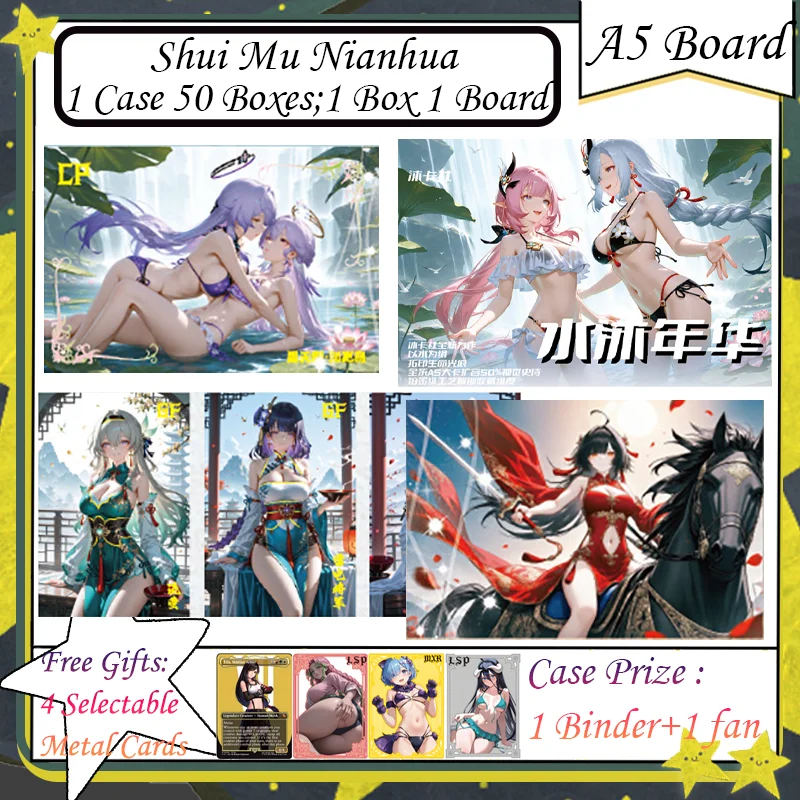 

Shui Mu Nianhua A5 Goddess Story Boards TCG CCG ACG Acrylic Color Paper Dynamic Video Beautiful Card Kids Hobby Gifts