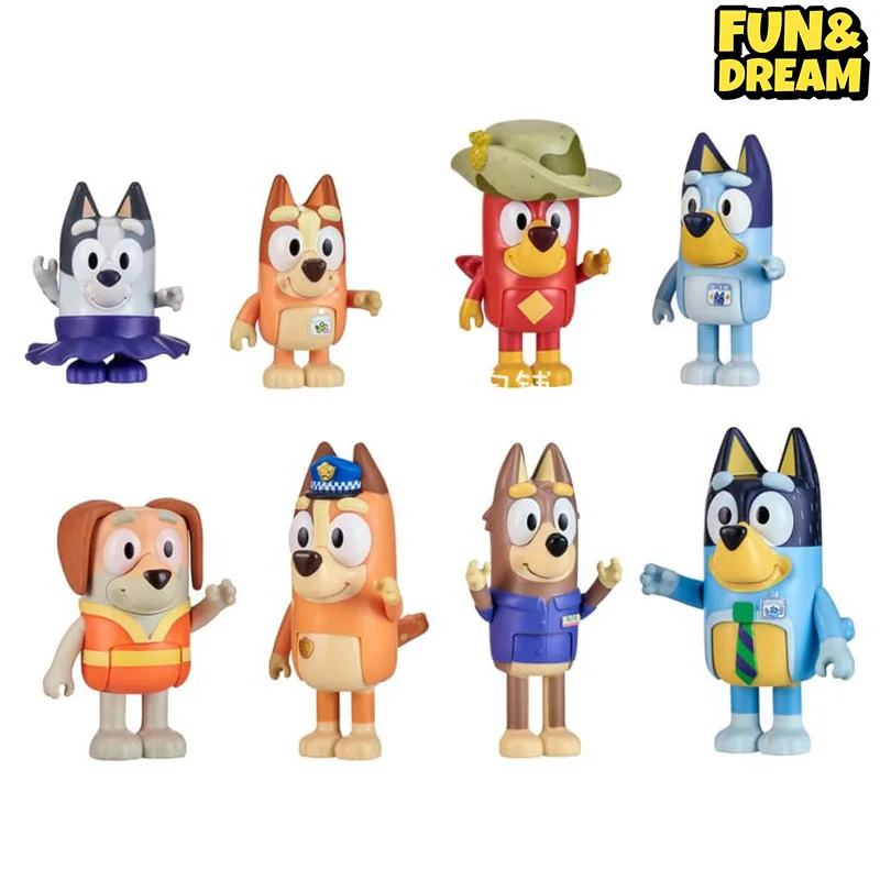 In-Stock Genuine Bluey Professional Wear Character Figure Figure Set Toy Decorative Ornaments On The Tabletop Toys For The House