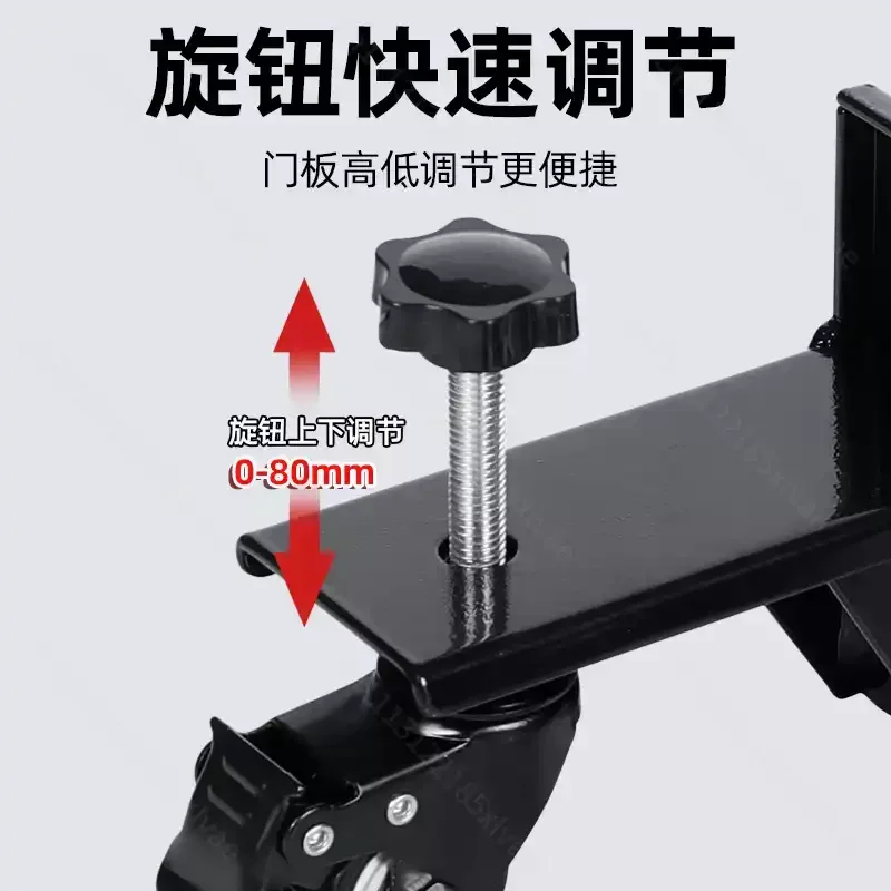 2 Adjustable Heavy Duty Panels Dolly Door Glass Plasterboard Moving Cart With Solid Rubber Wheels For Building Material
