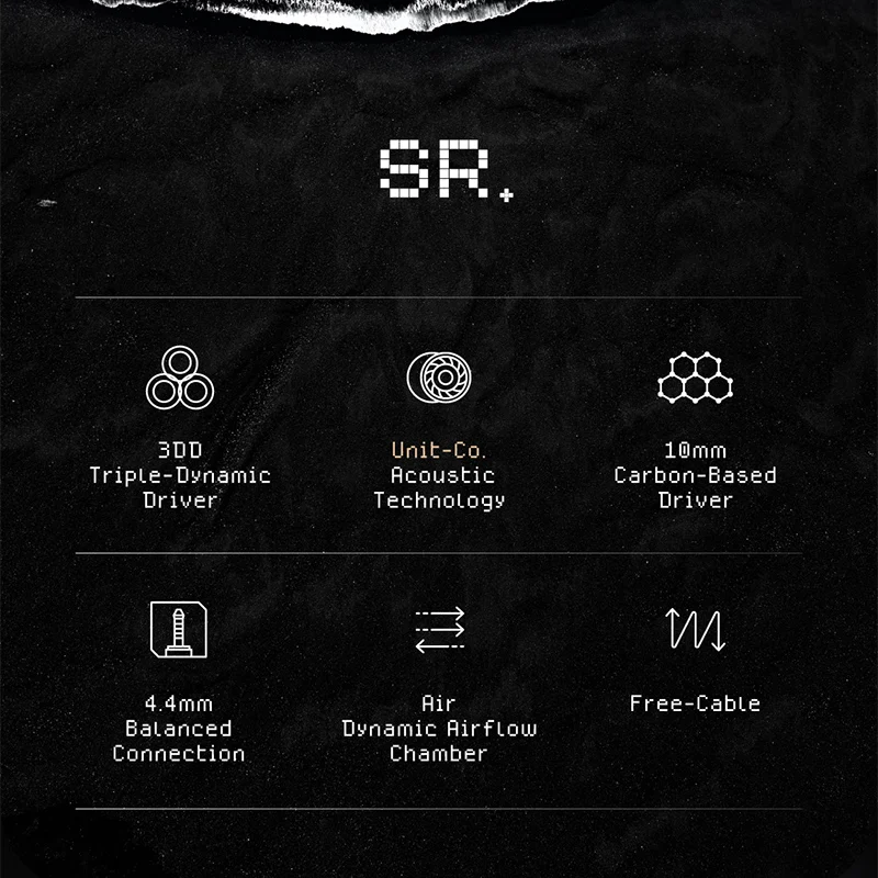 COLORFLY SR 3DD سائق ثلاثي ديناميكي 4.4 مللي متر شاشات داخل الأذن متوازنة Hifi Music Studio ستيريو باس سماعات أذن