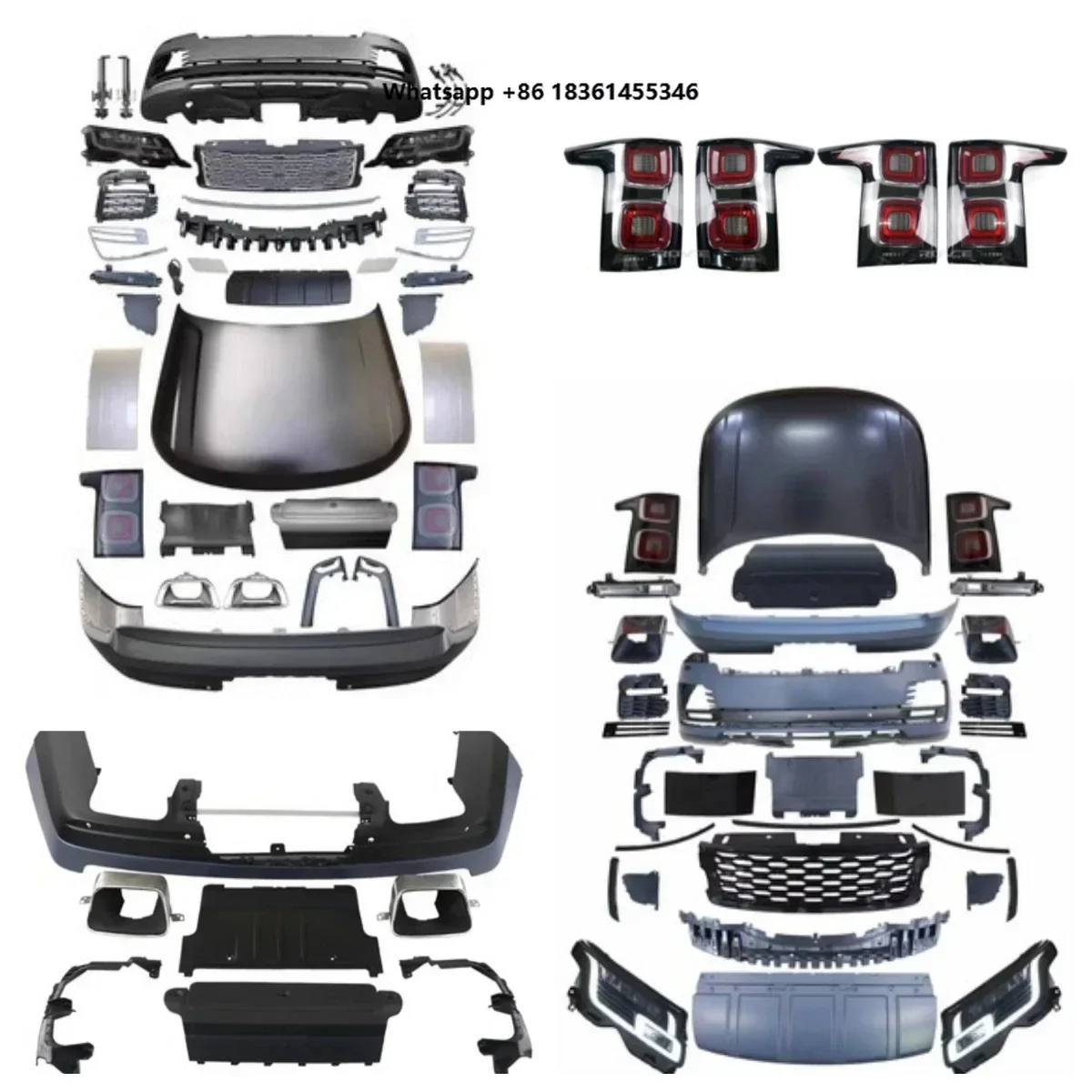 For 13-17 Convert 18 New Style Surround Engine Cover Tail Throat Headlight Taillight Front Rear Bumper Assembly