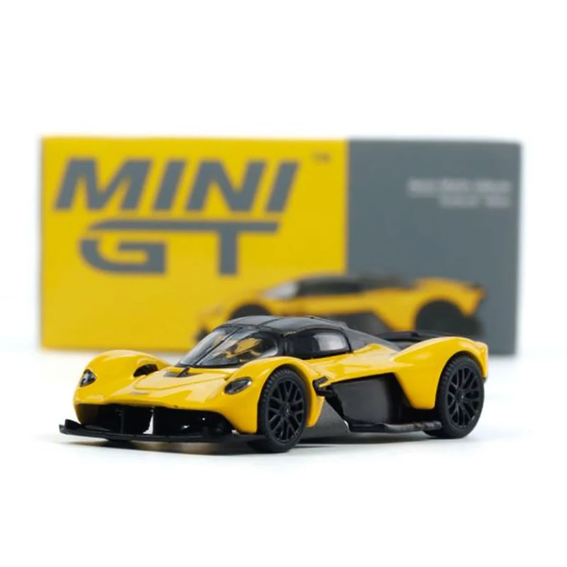 MINIGT 1/64 Aston Martin Valkyrie Sunburst Yellow MGT00744-CH Metal Alloy Diecast Car Model Boys Toy Gift Christmas